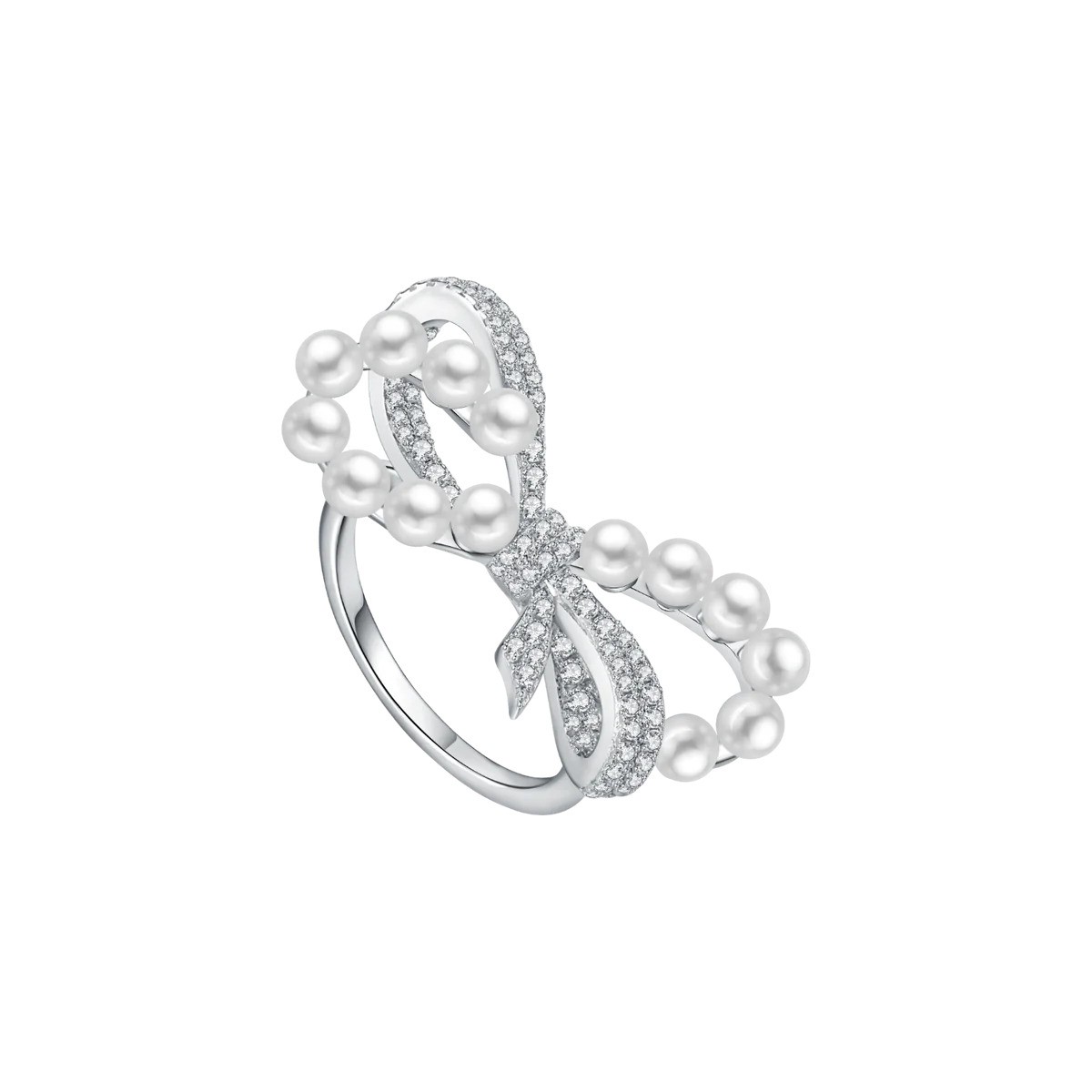 انگشتر پاپیونی مرواریدی کد R137